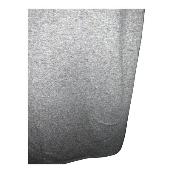 J. Jill Pure J. Jill Gray V Neck Pima Cotton Stretch Shirt Dress Pockets Medium - Picture 4 of 9